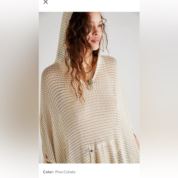 Free People Summer House Crochet Poncho - Picture 3 of 7